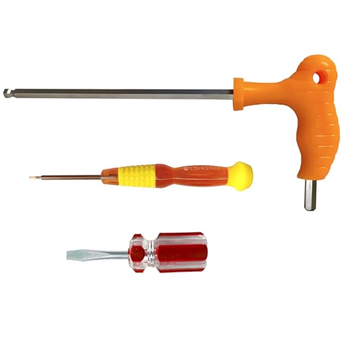 LEONARK Fencing Screwdriver Set - 3 Pieces with 1.5mm Magnetic Point Screwdriver, 6mm Hex Ball & Slotted Screwdrivers, Essential Tools for Epee, Foil, Saber Assembly, Dismantling & Repair
