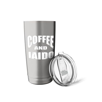 Iaido Instructor / Iaido Student / Coffee And Iaido! Saying Stainless Steel Insulated Tumbler - color: Brushed Steel