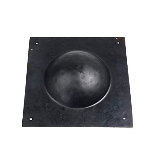 8.5” 14 Gauge Handforged Square Shield Boss Dark Grey Medieval Lord of Battles