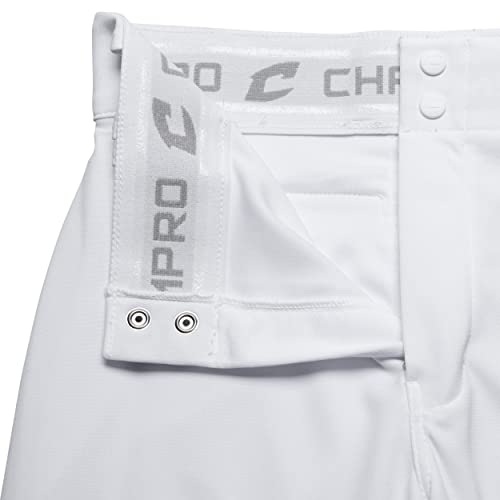 CHAMPRO Boy's Triple Crown Baseball Pant Knickers with Braid - color: White, Navy Pipe, size: X-Small