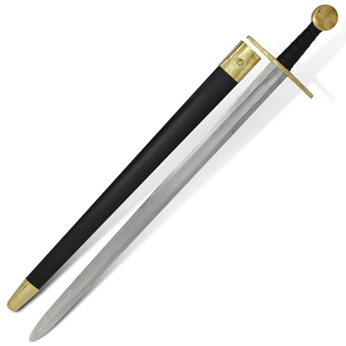 Armory Replicas™ Medieval Hand Forged Knight Sword EN45 Carbon Steel Full Tang with Scabbard - style: Crusader Templar Sword