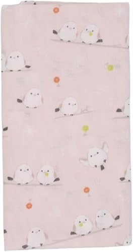 Japanese Gauze Tenugui Towel – 100% Cotton Made in Japan – Quick Dry, Soft & Lightweight Kitchen Tea Towel, Face & Hand Towel for Travel, Gym and Daily Use (1, Long-tailed Tit Pink, Medium) - color: Long-tailed Tit Pink