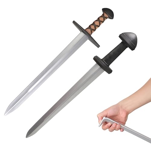 2 PCS 25 Inch Medieval Viking PU Foam Sword for Adults Costume Weapon Birthdays Gifts
