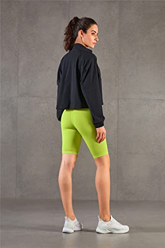 altiland Women's UPF 50+ Athletic Running Track Zip Up Cropped Jackets - color: Black, size: Medium