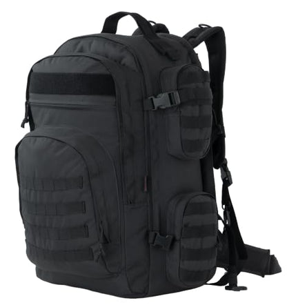 Large Tactical Backpack Bag For Hiking,Camping,Travel,Bug-Out 58L - color: Black