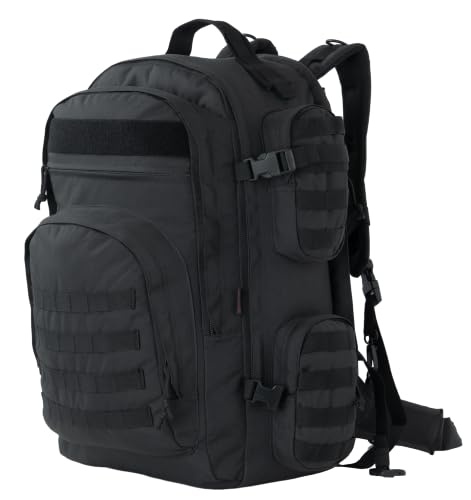 Large Tactical Backpack Bag For Hiking,Camping,Travel,Bug-Out 58L - color: Black