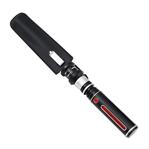 MewduMewdu Light up Saber Toy with Electronic Lights & FX Sound Effect for Kids and Adults, Red LED Light Expandable Light Sword Toy for Party, Halloween, Holiday, Birthday Roleplay(with Belt Clip) - style: with Belt Clip