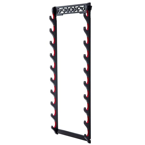 Sword Holder Stand Wall Mount Velvet Padded Samurai Sword Stand Display Wall Hanger Sword Rack Japanese Wakizashi Hobby Collection for Men (10-Tier) - size: 10-Tier