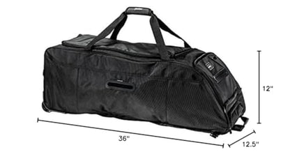 Franklin Sports Traveler Roller Equipment Bag - Black