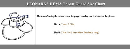 LEONARK 350N Hema Overlays Throat Guard Protector Fencing Gorget with Protection Plate for Hema Longsword Rapier Sabre Armoury