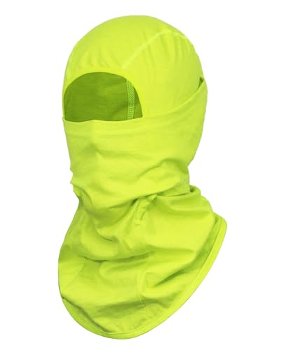 BOCOMAL FR Balaclava with Face Mask Flame Resistant 5.5oz Lightweight 100%C - color: Heather Yellow