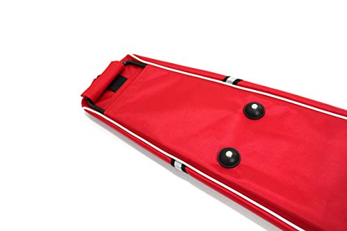 LEONARK Fencing Draw-bar Wheel Bag for Epee Saber and Foil - Hema Sword Bag Trolley Case for Fencing Suit and Mask - color: Wheeled Red