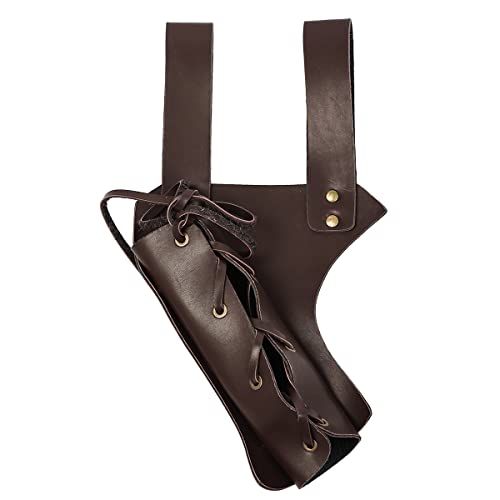 BLESSUME Medieval Knight Belt with Sword Frog Holster Rapier Scabbard Holder 1pc - color: Brown 13