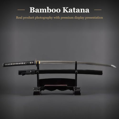 1045 Katana, Hand Forged Full Tang Japanese Sword | Classic Tsuba Series - color: Bamboo