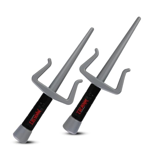 Liberty Imports 2 PCS Plastic Toy Ninja Sai Weapons for Kids Pretend Play Costume Accessories - Children Imaginative Play and Cosplay