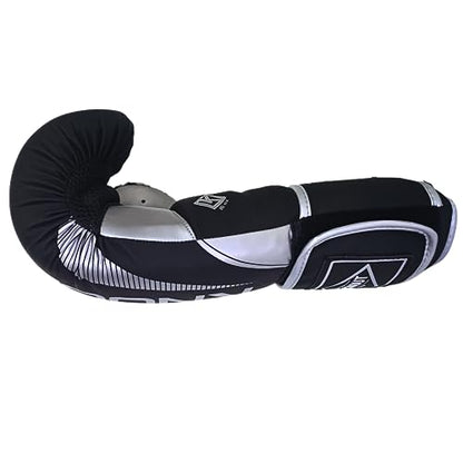 Knockout Elite Boxing Gloves 2 Pair Set, Complete Kit with Hand Wraps, Bag Pack, and Mouth Guard - Size 8oz-16oz-All Color Available - color: Silver / Blue, size: 12 oz