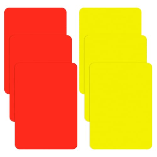 6Pcs Soccer Referee Card, Professional Red and Yellow Football Cards Set, Essential Football Cards for Referees Coach Scorebook, Red Yellow Card Warning Ejection for Sports Competitions