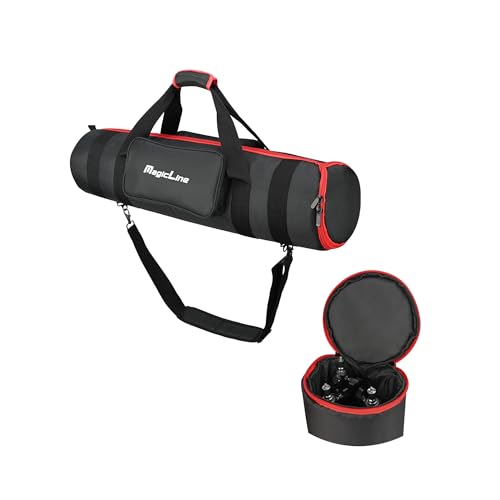 MagicLine Tripod Carrying Case Bag 33.5x7.9x7.9inch, with 2 Outer Pockets+1 Inner Pocket+3 Inner Compartments, Padded Carry Case for Light Stands,Mic Stands,Tripods,Monopods