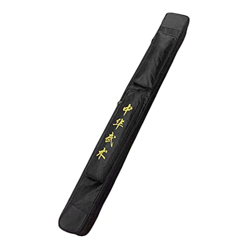 Waterproof Kung Fu Tai Chi Sword Case Double Layer Carrying Bag - color: black&black