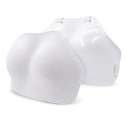 Women’s Fencing Chest Protector, Hema Chest Guard with Polyester-Covered Front Panel and Adjustable Back Straps, Lightweight Training Chest Guard for Hema and Fencing - size: Large