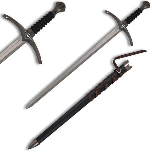 Medieval Warrior Templar Short Sword with Scabbard - style: 2253