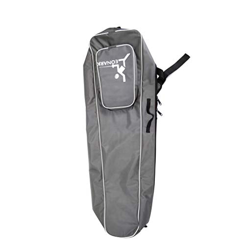 LEONARK Fencing Draw-bar Wheel Bag for Epee Saber and Foil - Hema Sword Bag Trolley Case for Fencing Suit and Mask - color: Gray a