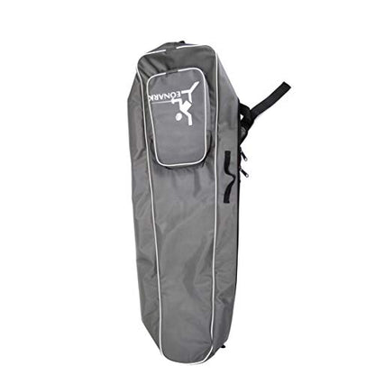 LEONARK Fencing Draw-bar Wheel Bag for Epee Saber and Foil - Hema Sword Bag Trolley Case for Fencing Suit and Mask - color: Gray a