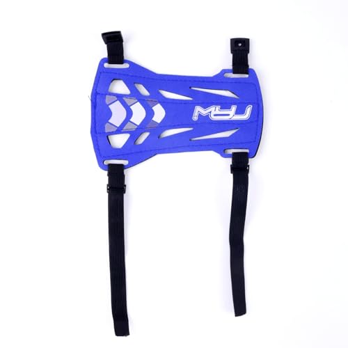 11.2in Long/6.7in Short Armguard Professional Competition Archery Bow Range with 4-Strap/2-Strap Buckles Shooting Practice Guard Nylon Carbon Forearm Protector Arm Guard - size: Blue Shorts