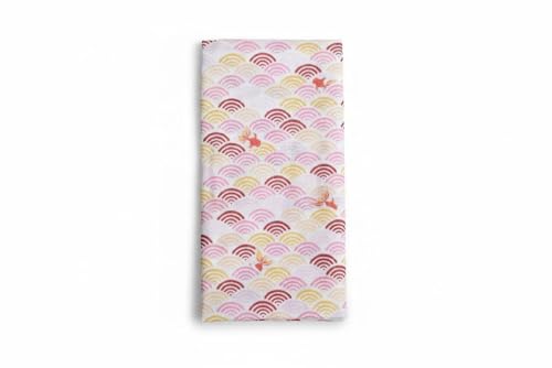 Japanese Gauze Tenugui Towel – 100% Cotton Made in Japan – Quick Dry, Soft & Lightweight Kitchen Tea Towel, Face & Hand Towel for Travel, Gym and Daily Use (1, Seigaiha Goldfish Pattern Pink, Medium) - color: Seigaiha Goldfish Pattern Pink