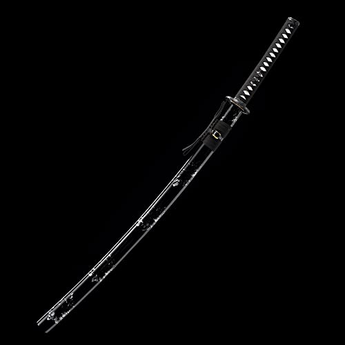 Traditional Heat/Clay Tempered Hand Forged Katana Sword | Real 1060/1095 T10 High Carbon Steel Sharp Full Tang Katanas | Practical Authentic Japanese Samurai Swords - color: Muramasa