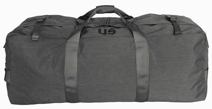 USGI Industries Military Style Deployment Duffel Bag for Camping, Hiking & Travel - color: Black