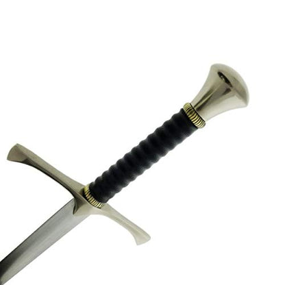 Medieval Sword One Hand Sword, Dull Blade. for Collection, Gift, Show and Fair Cosplay and LARP - color: Knight-Silver