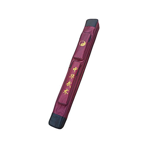 ZooBoo Tai Chi Sword Bag Martial Arts Shoulder Case - color: Red, size: Double Layer
