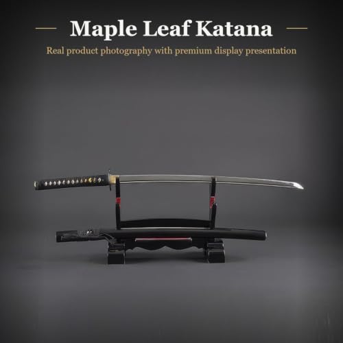 1045 Katana, Hand Forged Full Tang Japanese Sword | Classic Tsuba Series - color: Maple Leaf