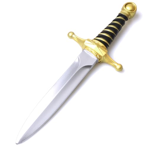 PU Foam Dagger Prop, Non-Functional Costume Sword with Reinforced Core for Adult Cosplay - color: Gold