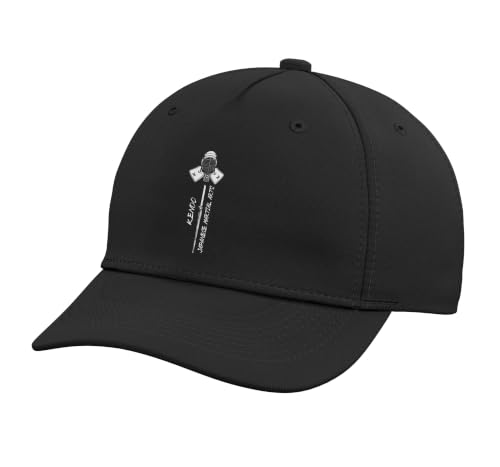 Kendo Men and Shinai - Kendo Adjustable Baseball Hat - color: Black