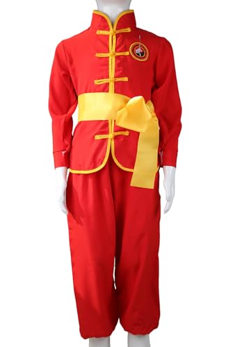 STIOEDYUAN Kids Kung Fu Suits Tai Chi Uniform Chinese Costume - color: Red, size: 4-5T