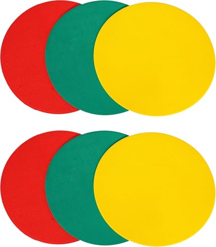 GSi Non-Slip Floor Spot Markers for Sports, Therapy & Classroom - size: 1.⁠ ⁠Round
