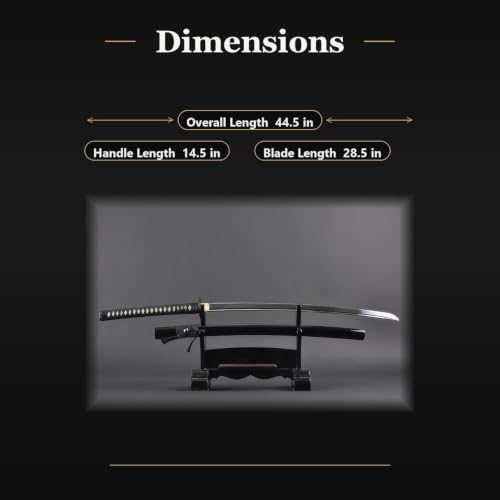 Katana Samurai Sword, 1045 Carbon Steel, Hand Forged, Full Tang - color: Katana Tomoe Crest-921