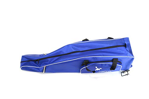 LEONARK Fencing Draw-bar Wheel Bag for Epee Saber and Foil - Hema Sword Bag Trolley Case for Fencing Suit and Mask - color: Wheeled Blue