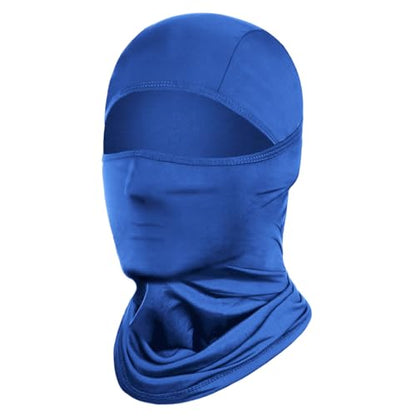 Achiou Ski Mask Balaclava Shiesty, Cooling Ice Silk Motorcycle Face Cover - color: Royal Blue