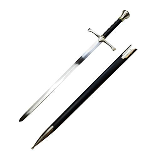 Medieval Sword One Hand Sword, Dull Blade. for Collection, Gift, Show and Fair Cosplay and LARP - color: Knight-Silver