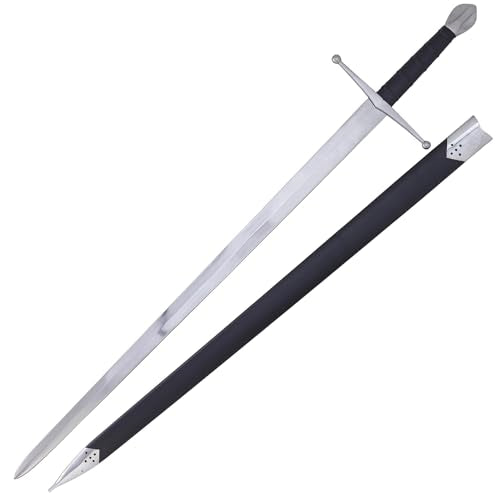 Armory Replicas™ Medieval Hand Forged Knight Sword EN45 Carbon Steel Full Tang with Scabbard - style: Medieval Hand Forged Sword