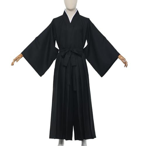 Japanese Samurai Hakama Uniform Traditional Aikido Kendo Martial Arts Anime Costume - color: White, size: XX-Large
