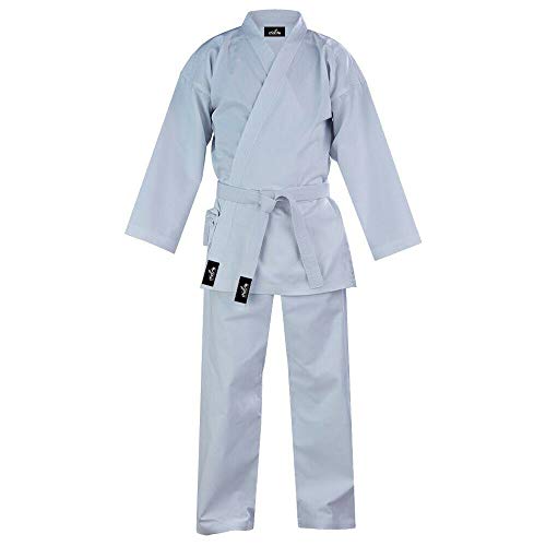 ChoCho Track Karate Suit GI Adult Student Aikido Martial Arts Free Belt Kids 110cm to 200cm - color: White, size: 3