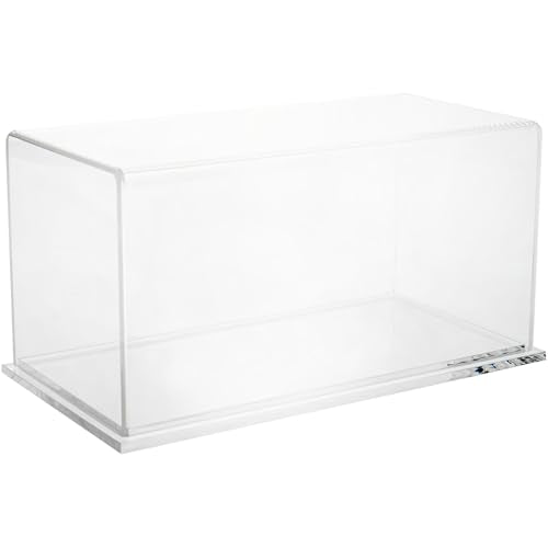 Plymor Clear Acrylic Display Case with Clear Base, 10" x 5" x 5" - color: Clear Base