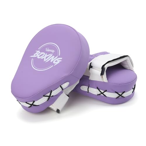 Valleycomfy Boxing Pads Curved Focus Punching Mitts for Men Women - color: Purple