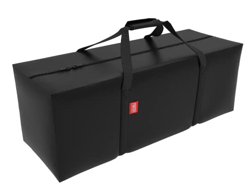 Outdoor Rectangular Cushion/Cover Storage Bag, Protective Zippered Storage Bags with Handles, 50''L x 13''W x 20''H Black - color: Black, size: 50"X13"X20"