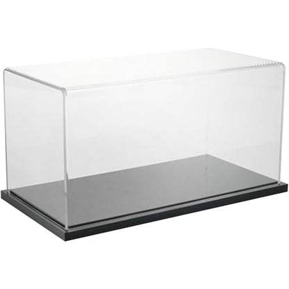 Plymor Clear Acrylic Display Case with Black Base, 10" x 5" x 5" - color: Black Base