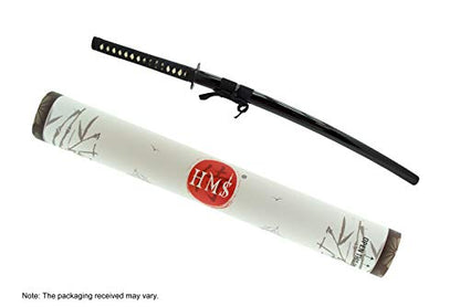 Hand Forged 1045 Four Diamond Wheel Katana, Black Wrap Full Tang Sword